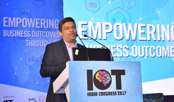Dr. Rishi gave the keynote speech at the IoT India Congress