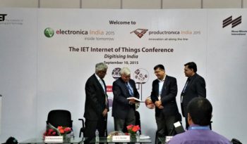 &ldquo;Dr. Rishi gifted his book, Enterprise IoT to Mr. R S Sharma, Chairman, Telecom Regulatory, Authority of India (TRAI)&rdquo;